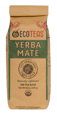 Organic Yerba Mate - Unsmoked - 100 Unwrapped Tea Bags