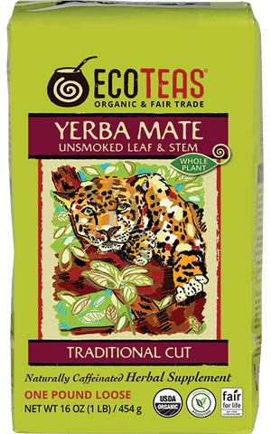 Organic Yerba Mate - Leaf/Stem - Unsmoked - 1 LB Loose