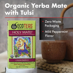 Organic Holy Mate! (w/ Tulsi & Peppermint) - 24 Unwrapped Tea Bags