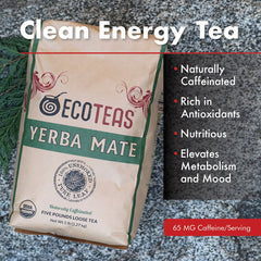 Organic Yerba Mate - Pure Leaf - Unsmoked - 5 LBS Loose