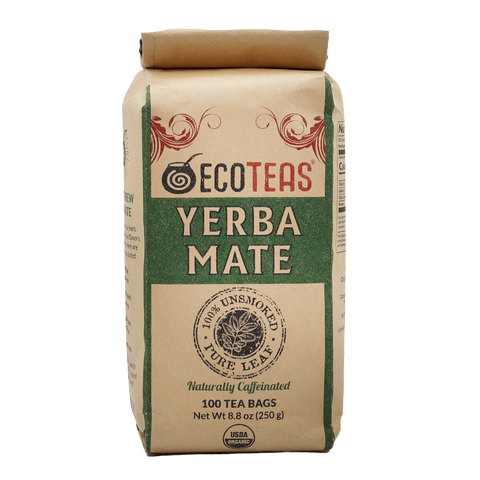 Organic Yerba Mate - Unsmoked - 100 Unwrapped Tea Bags