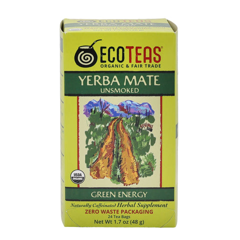 Organic Yerba Mate - Unsmoked - 24 Unwrapped Tea Bags