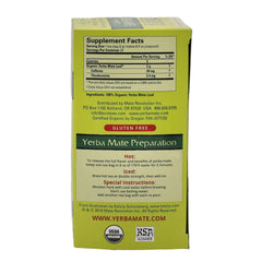 Organic Yerba Mate - Unsmoked - 24 Unwrapped Tea Bags