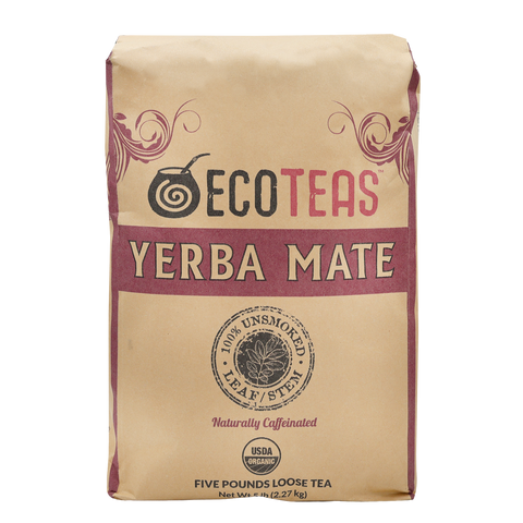 Organic Yerba Mate - Leaf/Stem - Unsmoked - 5 LBS Loose