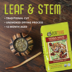 Organic Yerba Mate - Leaf/Stem - Unsmoked - 1 LB Loose