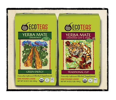 Organic Yerba Mate Sampler - 1 lb Pure Leaf & 1 lb Leaf/Stem